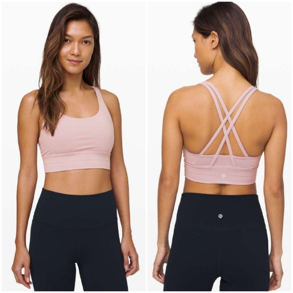 lululemon athletica Other - Lululemon Energy Bra Long Line Smoky Blush Sz 4